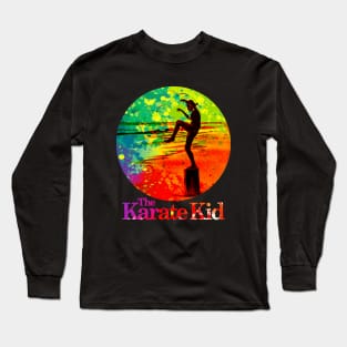 Watercolor Karate Kid Long Sleeve T-Shirt